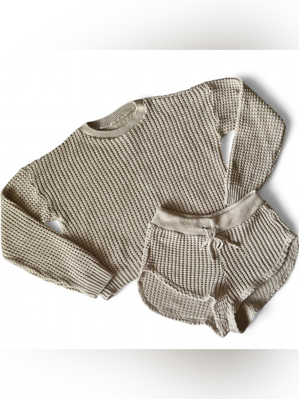 Cozy Knit Sweater & Shorts Set